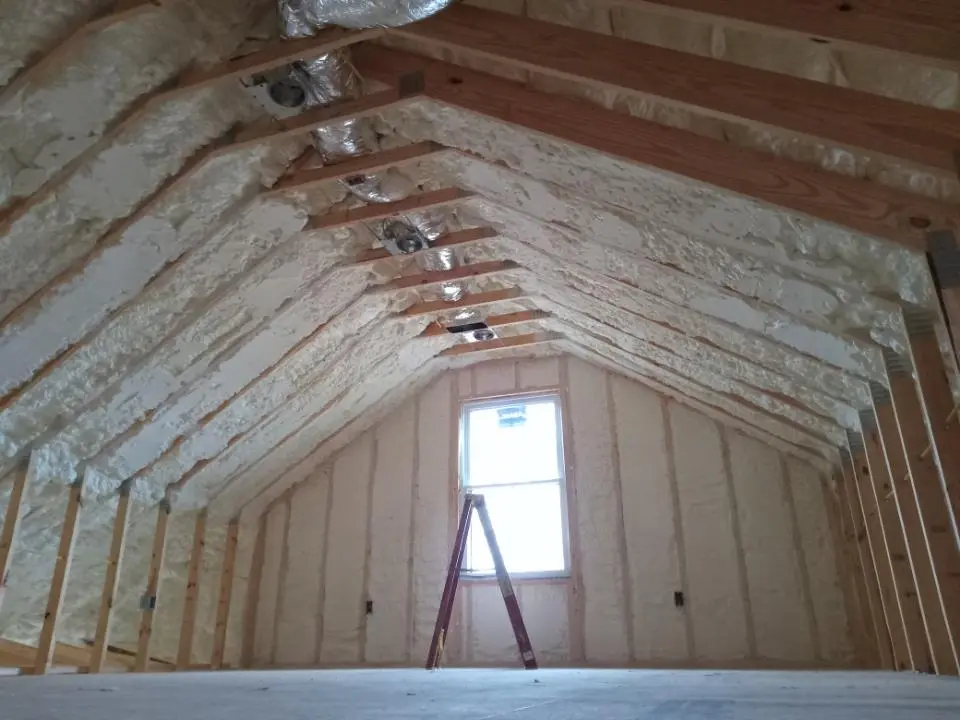 Spray foam roofing application for Crawl Space Insulation project in Brownsville